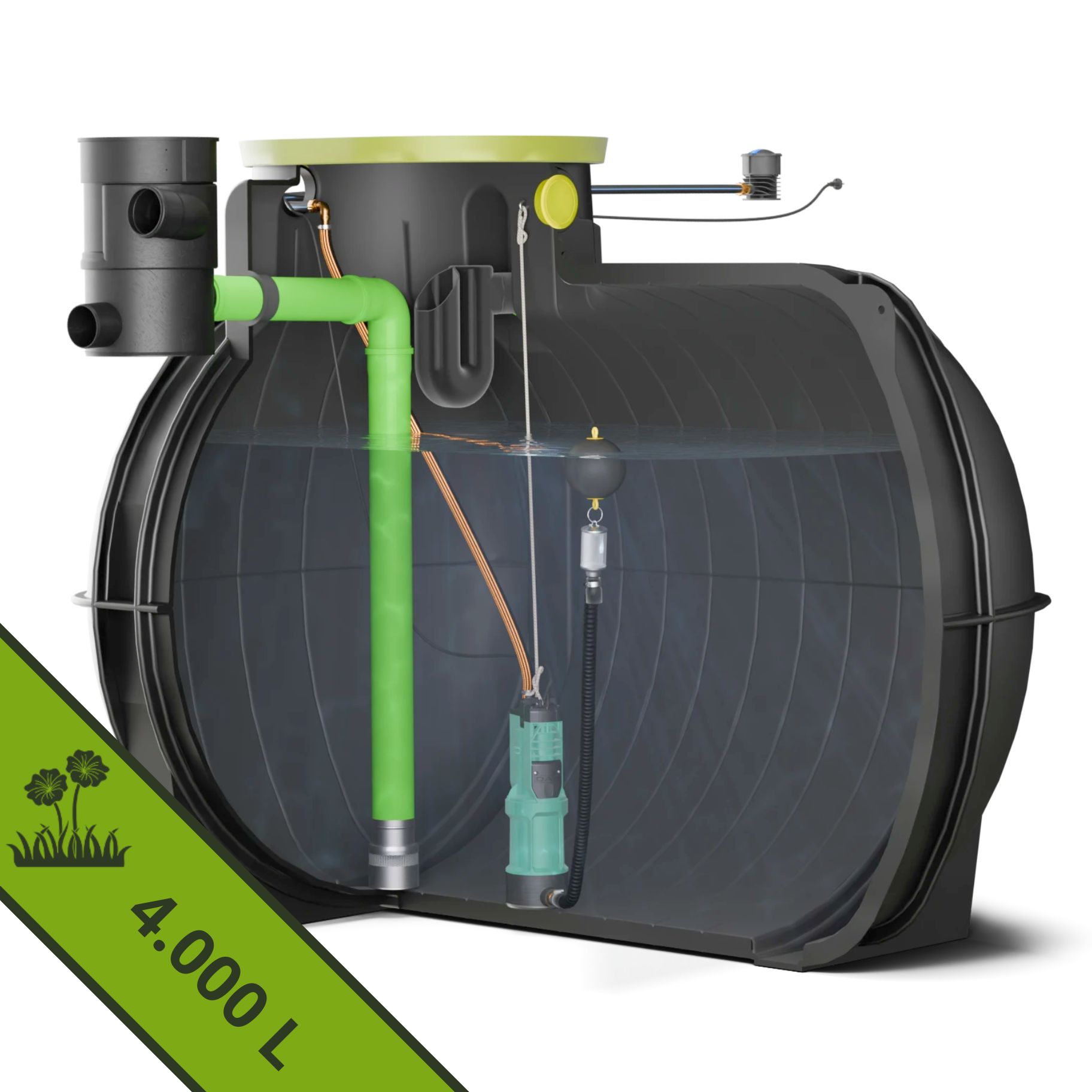 4.000 l RTMO - Komplettanlage Garten