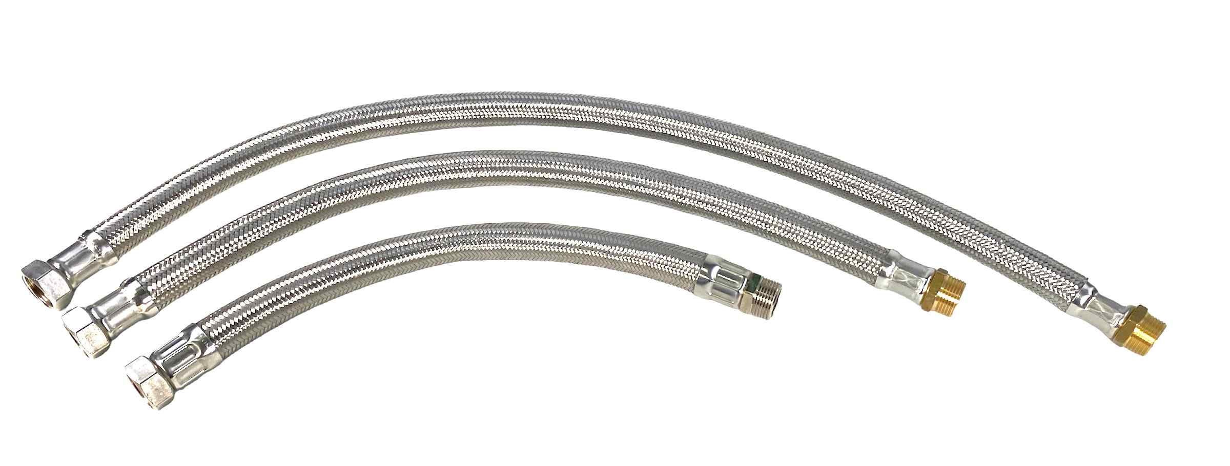 Stainless steel braided connecting hoses