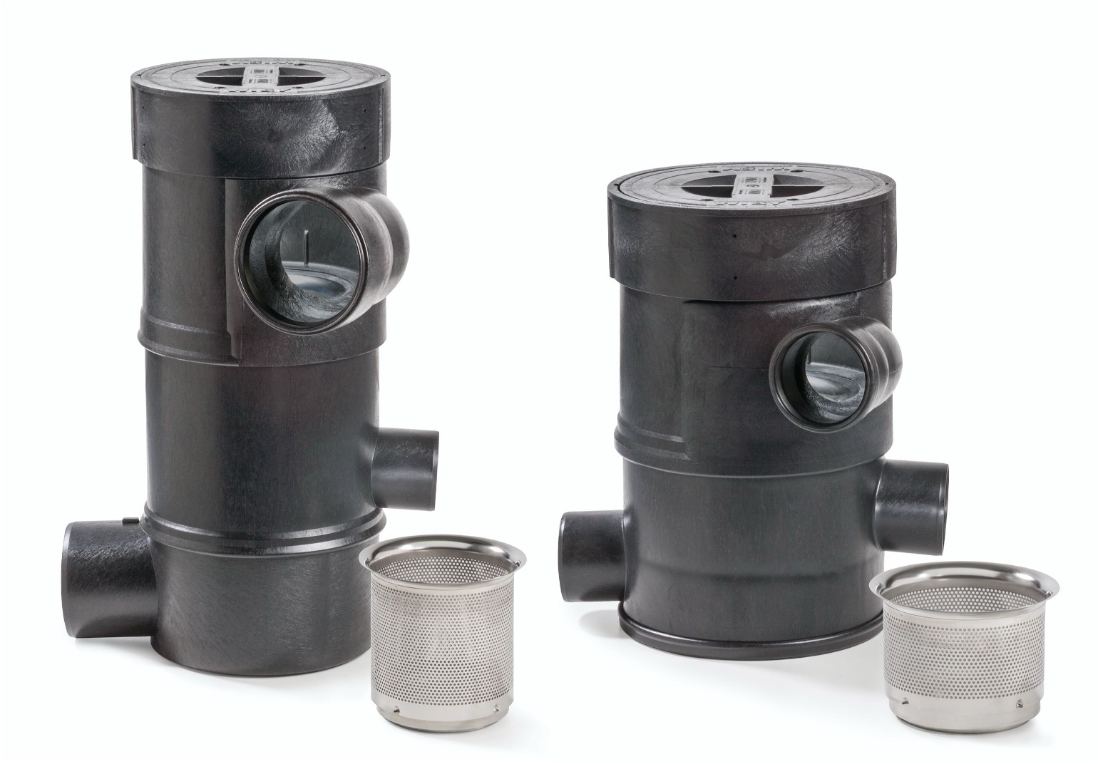 Regenwasserfilter WFF 100 für bis zu 200 m² Dachfläche und WFF 150 für bis zu 500 m² Dachfläche