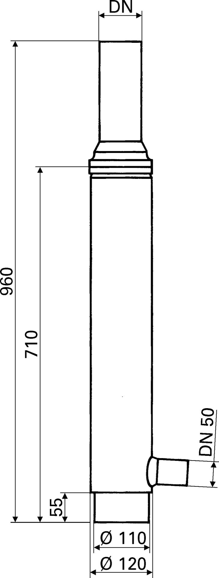 Standrohr-FilterSammler STFS, Dimensions in mm, WISY