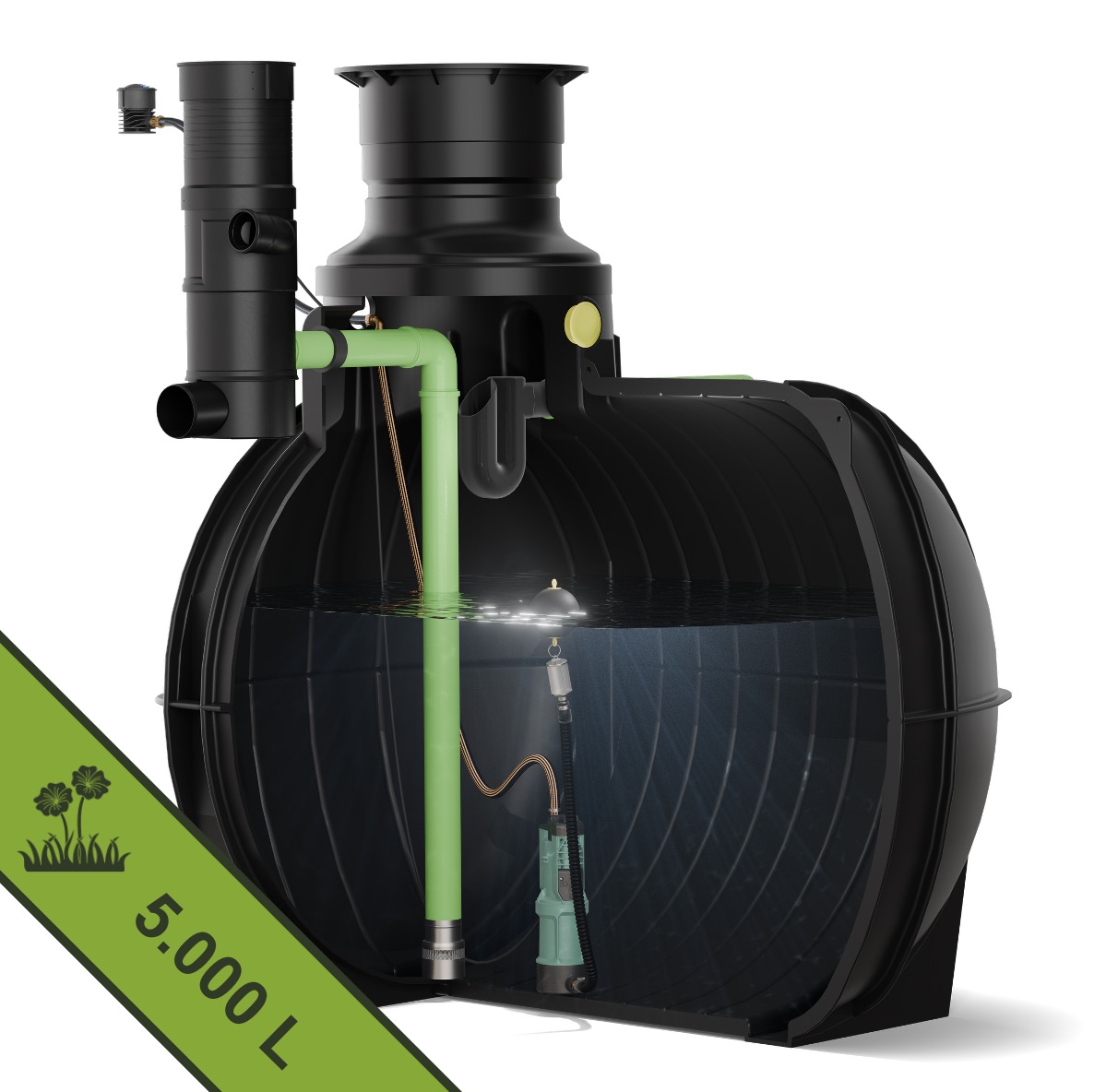 5.000 l RTMO - Komplettanlage Garten