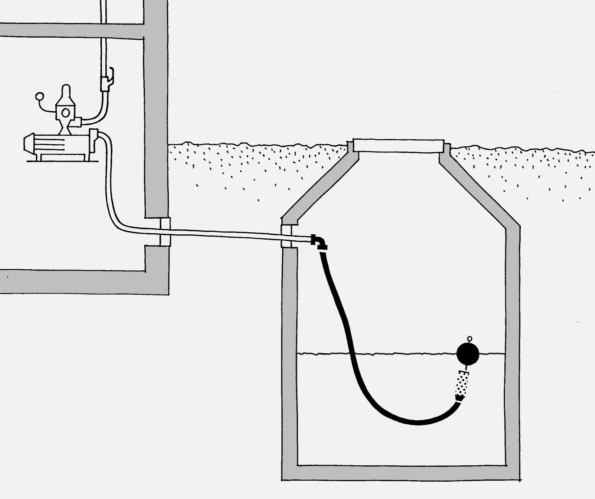 Schwimmender Ansaugfilter fur Regenwasser, WISY-Systemzeichnung Schwimmender Ansaugfilter fur Regenwasser, WISY-Systemzeichnung