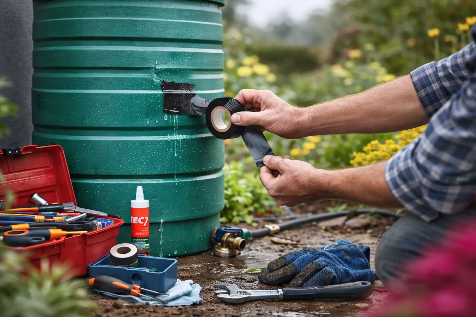 Закрийте отвір у бочці для дощу