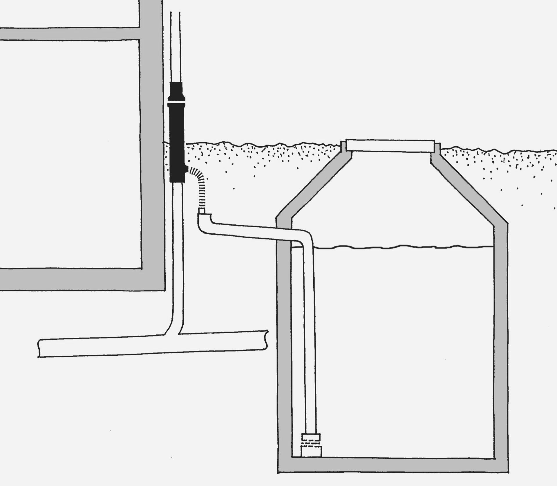 Collecteur filtrant sur colonne pour eau de pluie, plan du système WISY