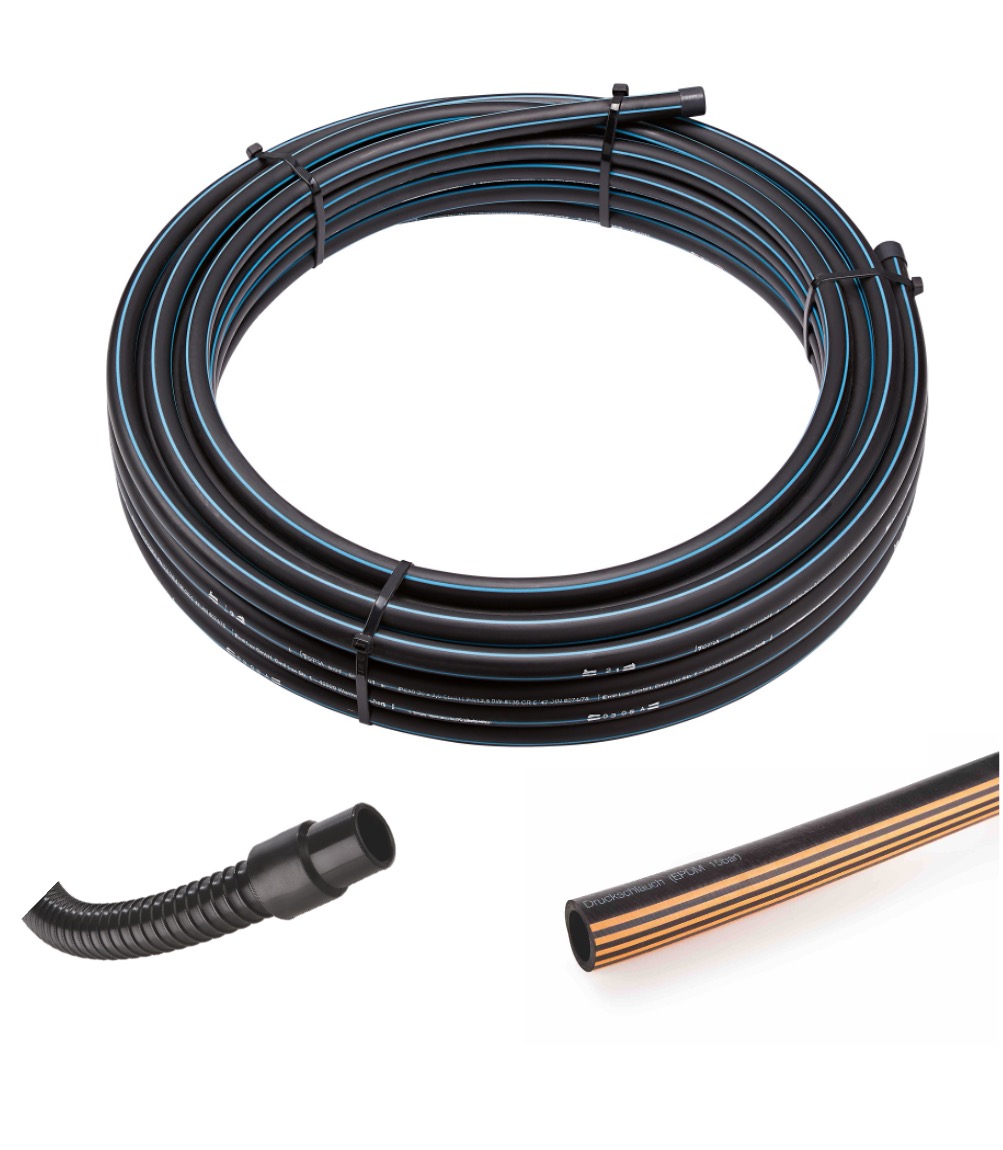 Schläuche und PE-Rohr