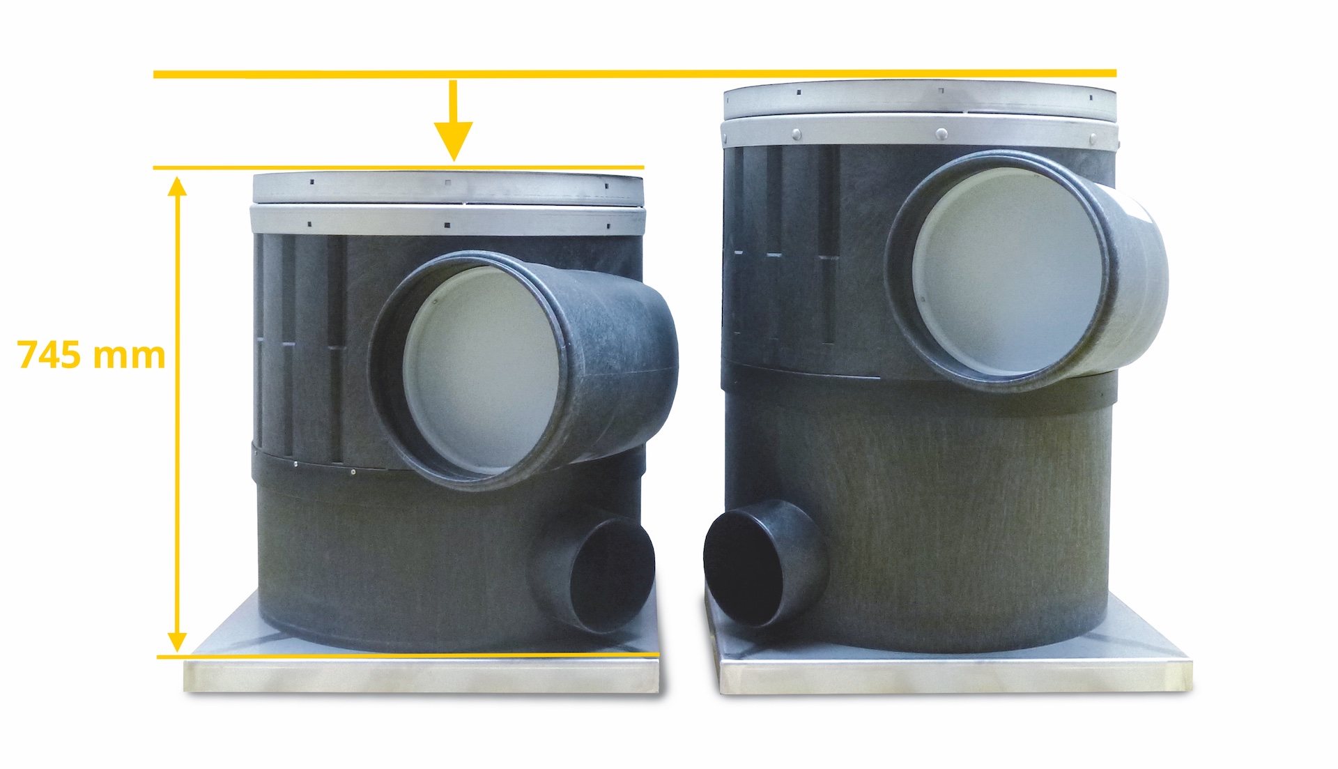 WFF 300 Vortex finfilter med reducerad höjd och stålhölje WFF 300 Vortex finfilter med reducerad höjd och stålhölje