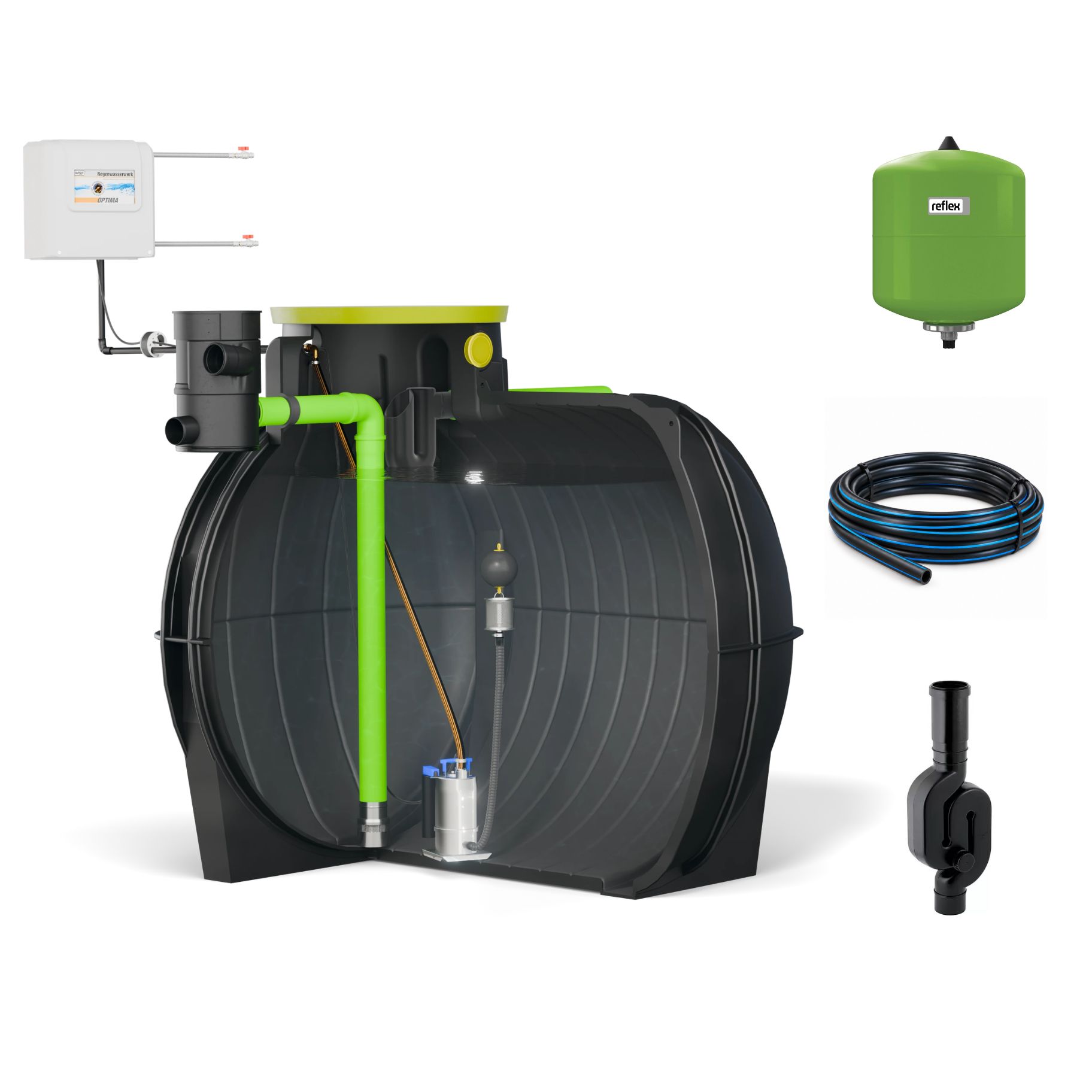 7.500 l RTMO-Zisterne – Komplettanlage Haus