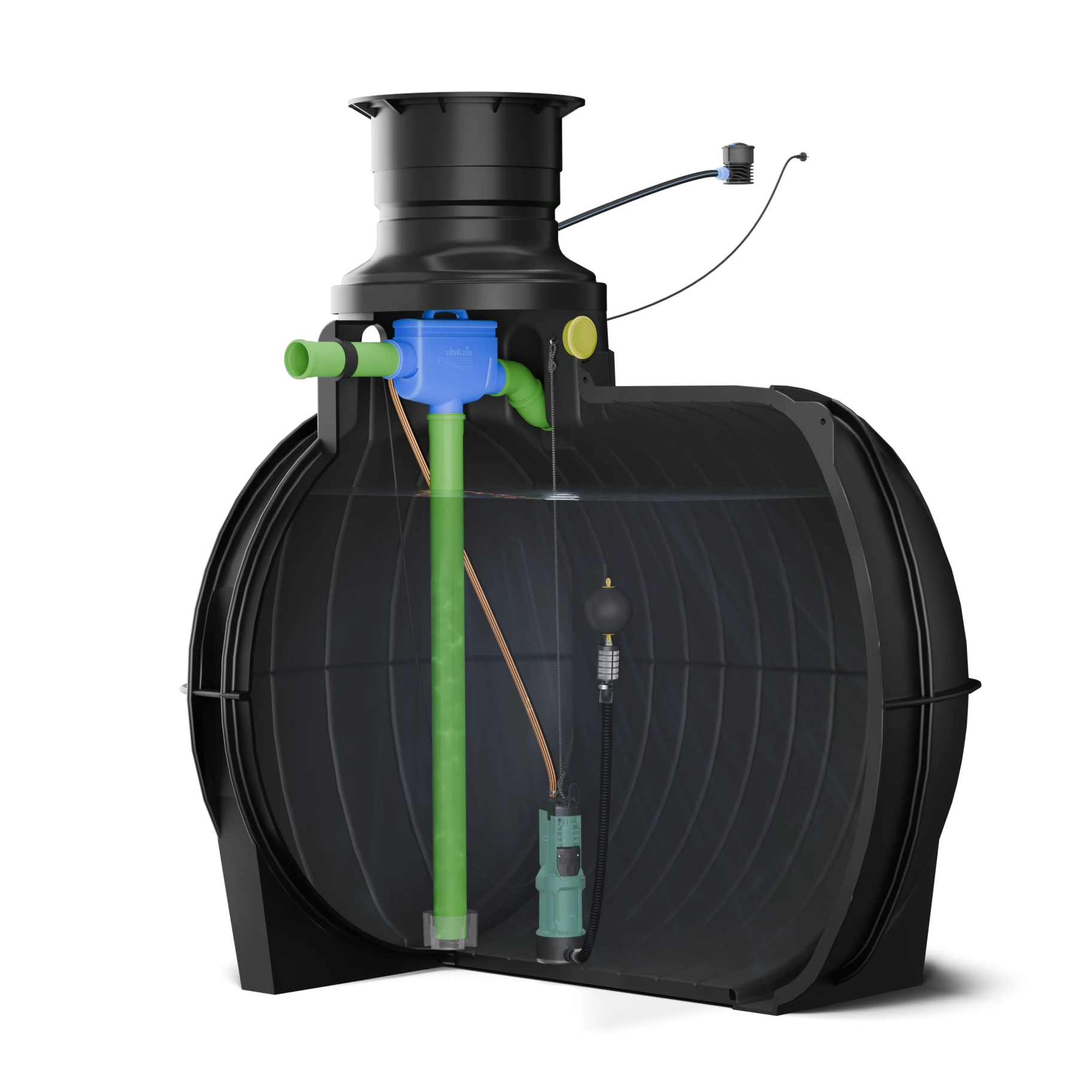 Schnittansicht – SlimRain, PKW-befahrbar