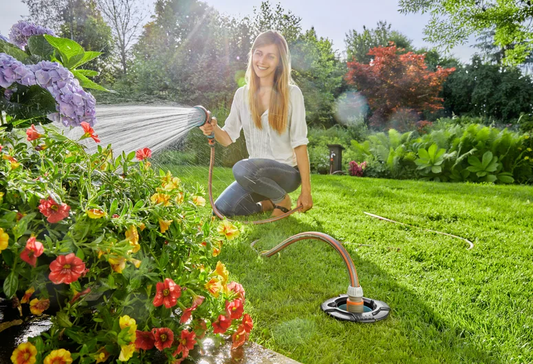 Regenwasser-Entnahme mit Gardena-Wassersteckdose