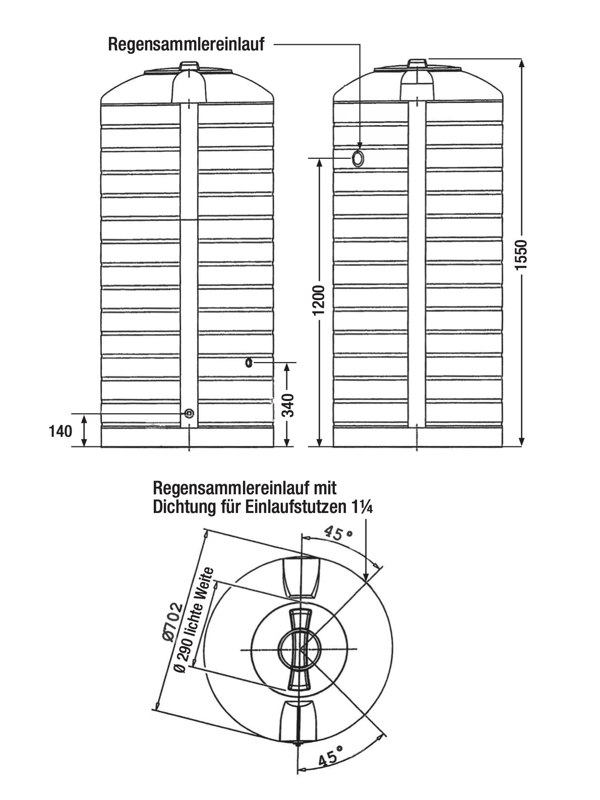 Gartentonne Stabilix 500, WISY-Zeichnung