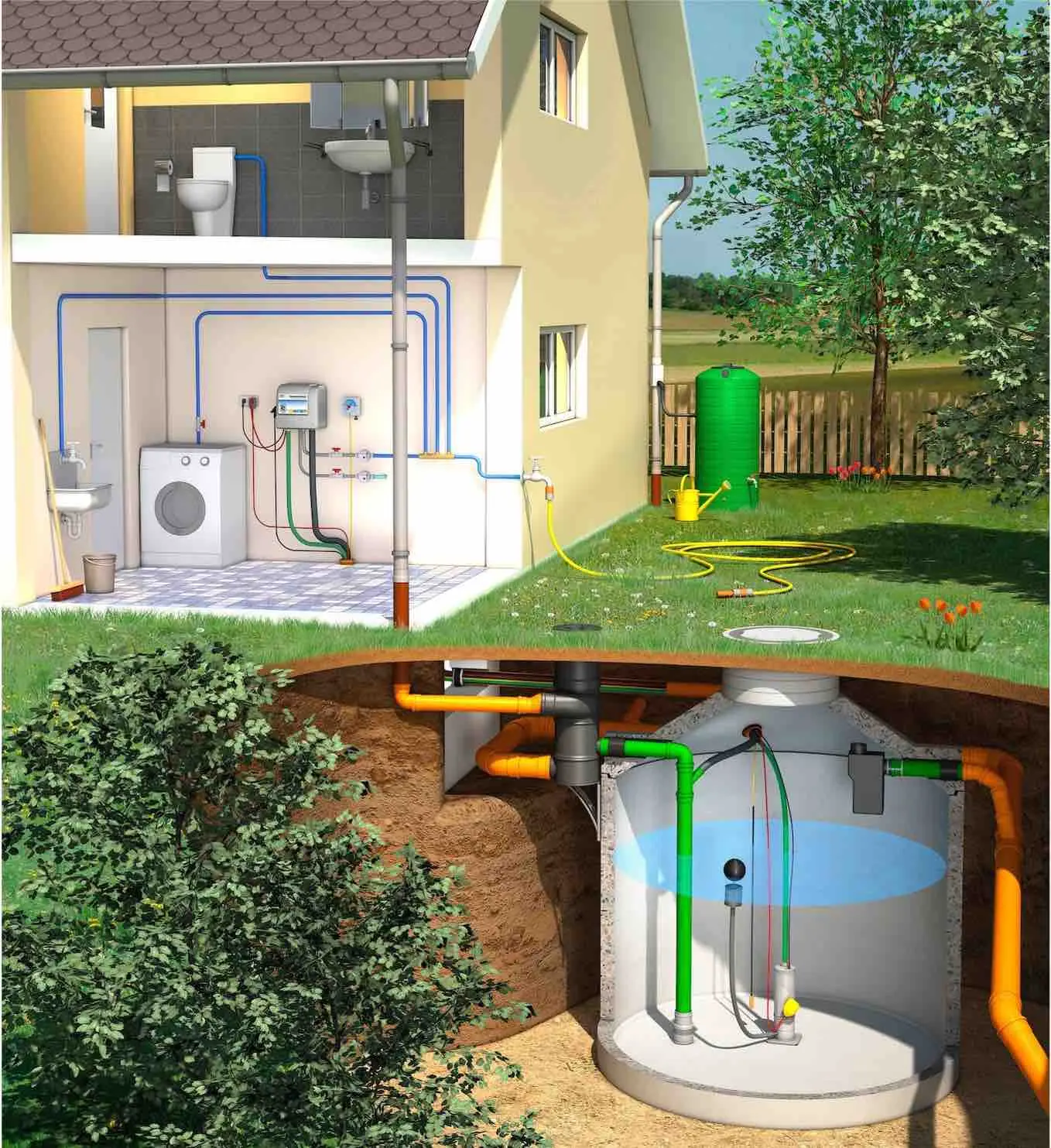 Rainwater utilisation system Rainwater utilisation system